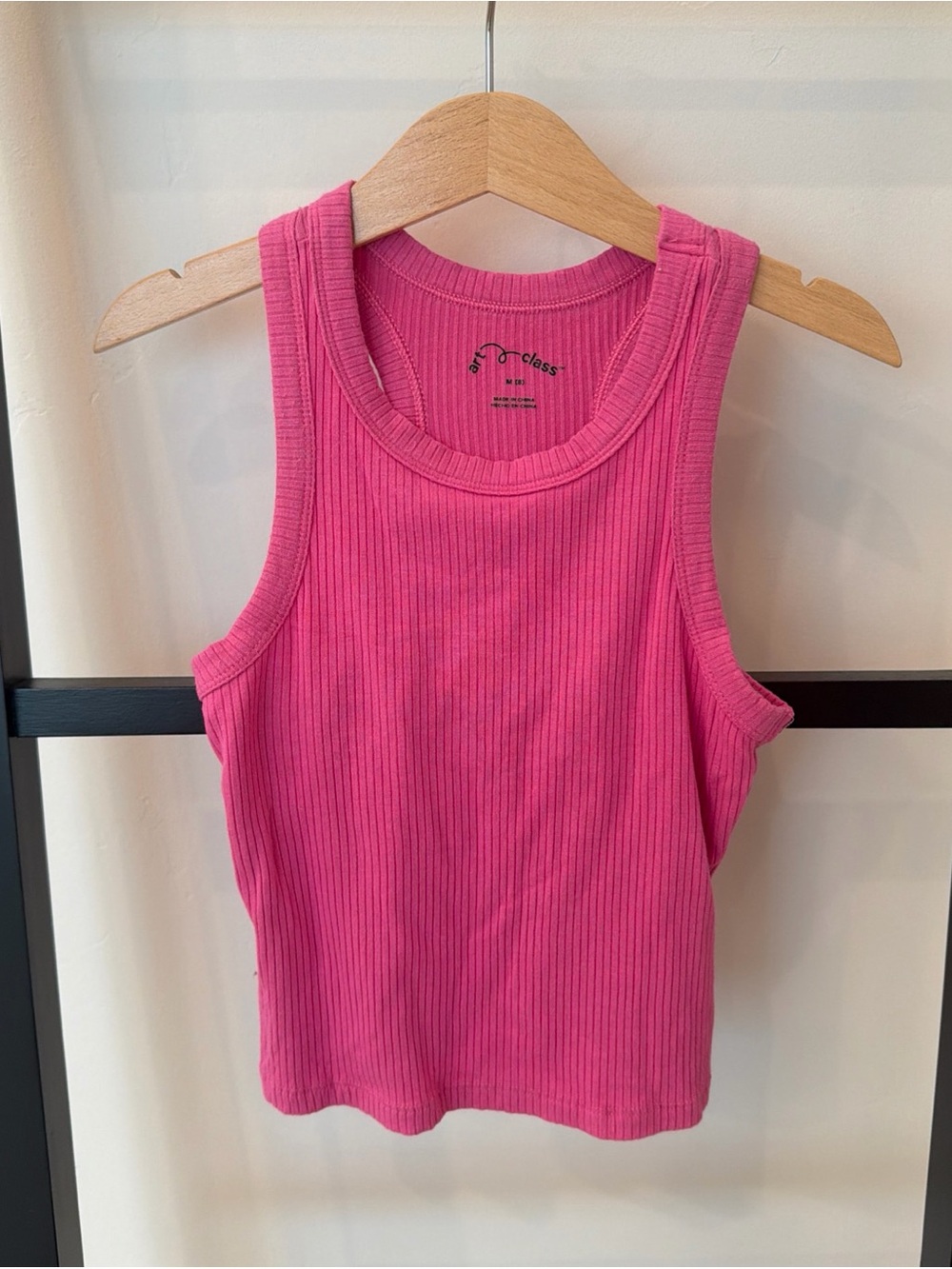 art class Hot Pink Ribbed Tank Top